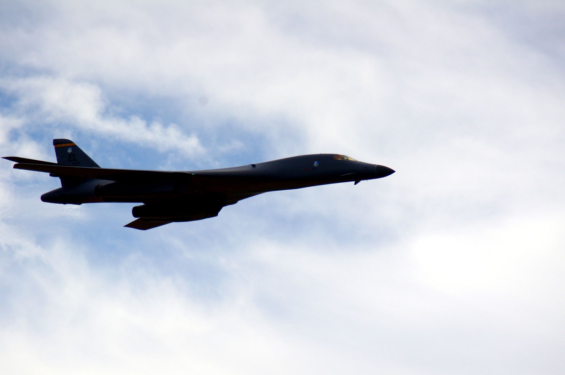 B-1B Lancer from Ellsworth Air Force Base over Box Elder, South Dakota